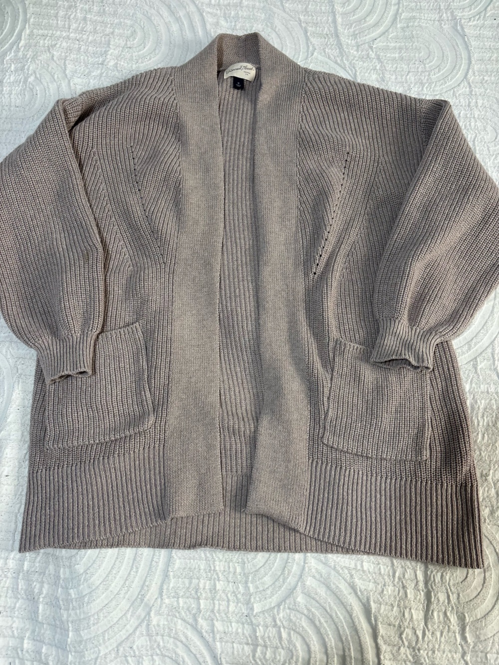 Universal Thread Women’s Taupe Open-Front Cardigan